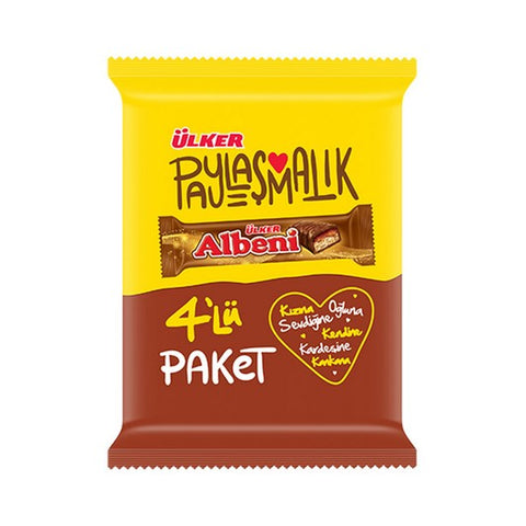 Ülker Albeni Chocolate Coated Caramel and Biscuit 4 * 40g -160g