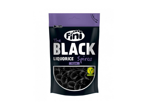 Fini Black Liquorice Spiros 180g