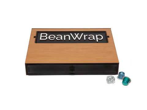 BeanWrap Handmade Wooden Nespresso Compatible Capsules Drawer - 30 Capsules - CAFELAX