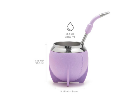 Balibetov Torpedo Stainless Steel Yerba Mate Gourd Set (Purple)