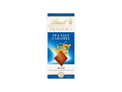 Lindt Excellence Milk Chocolate With Sea Salt Caramel 100g - CAFELAX