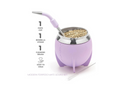 Balibetov Stainless Steal Mate Set - Leather Style (Purple) - CAFELAX