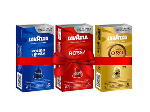 Lavazza Crema E Gusto & Lavazza Qualita Rossa & Lavazza Qualita ORO Capsules Bundle - 30 Capsules - CAFELAX