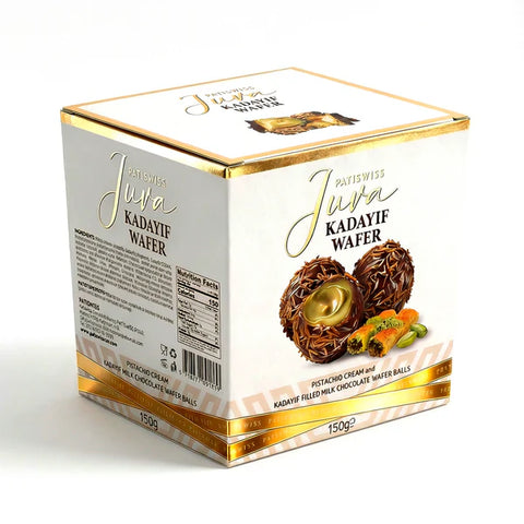 Patiswiss Java Pistachio Cream & Kadayif Milk Chocolate Wafer Balls 150g
