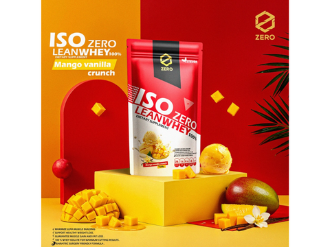 Zero Lean whey Isolate Mango Vanilla Crunch Protein Powder 525g