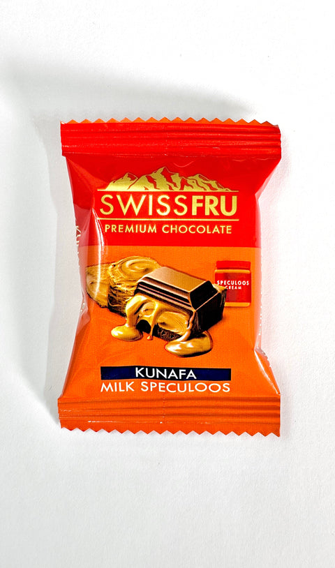 Swiss Fru Premium Chocolate Kunafa Milk Speculoos Cream - 1 Piece