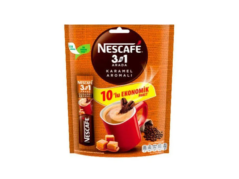 Nescafe 3in1 Arada Karamel Aromali 10 Sachets - CAFELAX