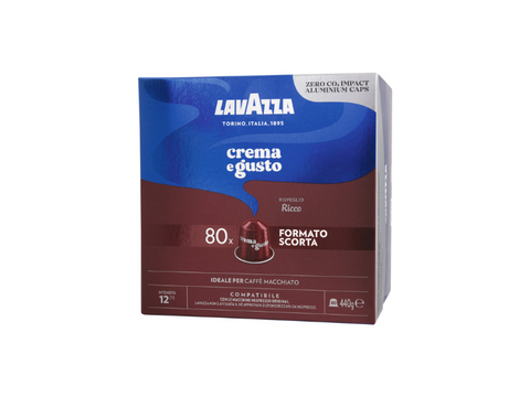 Lavazza Crema e Gusto Ricco Coffee Capsules - 80 Capsules