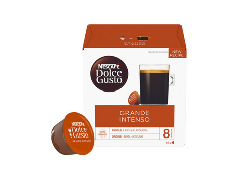 "Best Before: 31-8-2024" Nescafe Grande Intenso Dolce Gusto Coffee Capsules - 16 Capsules