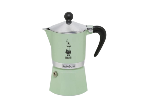 Bialetti Rainbow Moka Pot - 3 Cups - Mint Green - CAFELAX