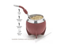 Balibetov Stainless Steal Mate Set - Leather Style (Brown) - CAFELAX
