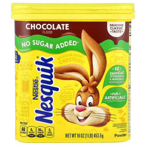 Nesquik No Sugar Added Chocolate Powder 453.5g