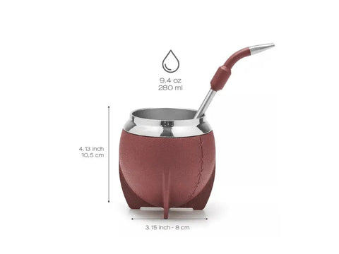 balibetov Stainless Steal Mate Set - Leather Style - CAFELAX