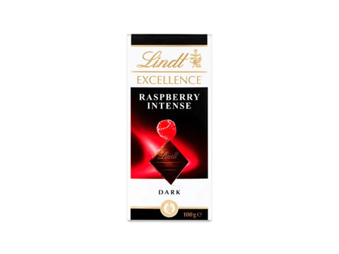 Lindt Excellence Dark Chocolate Raspberry Intense 100g - CAFELAX