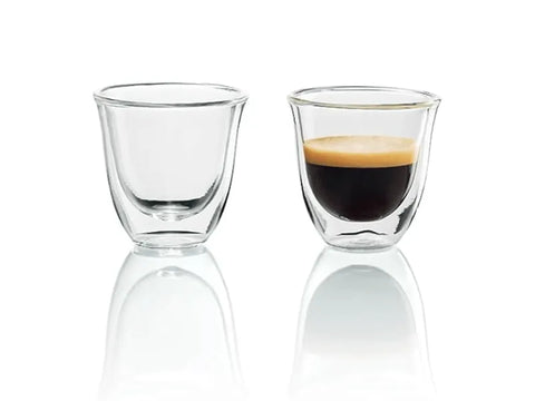 Delonghi Double-Wall Thermo Espresso Glasses - Set of 2 - 60ml - CAFELAX