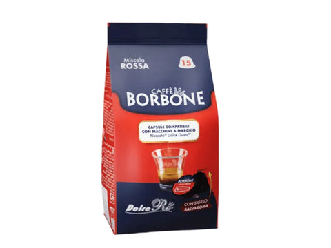 Borbone Miscela Rossa Dolce Gusto Coffee Capsules - 15 Capsules - CAFELAX