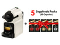 Nespresso Inssia Coffee Capsules Machine + FREE 5 Segafredo Aluminum Coffee Capsules (50 Capsules) - CAFELAX