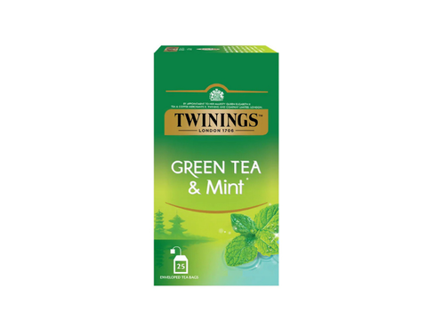Twinings Green Tea With Mint - 25 Tea Bags - CAFELAX