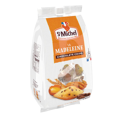 St Michel Madeleine French Sponge Cakes with Choco Chips 250g - 10 Individual Packs