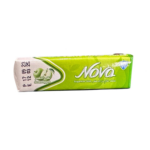 Nova Green Apple Sugar Free Chewing Gum 5 Sticks