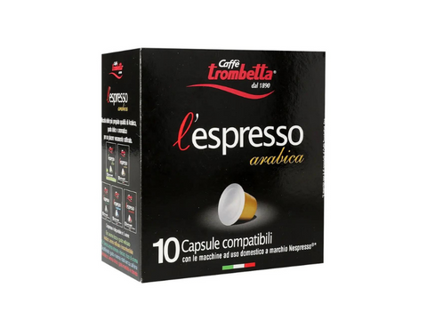 Trombetta Arabica Nespresso Coffee Capsules - 10 Capsules