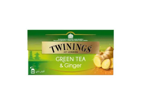 Twinings Green Tea & Ginger - 25 Tea Bags - CAFELAX