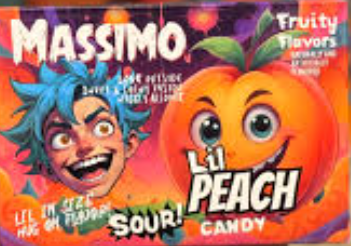 Massimo Jelly Lil Peach Sour Candy 100g