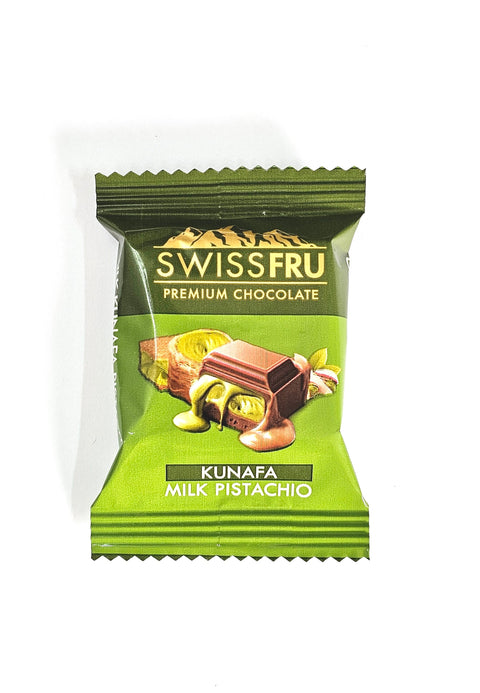Swiss Fru Premium Chocolate Kunafa Milk Pistachio Cream - 1 Piece