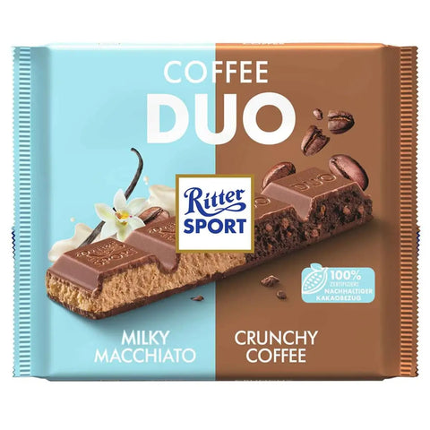 Ritter Sport Coffee Duo Milky Macchiato & Crunchy Coffee Chocolate 218g