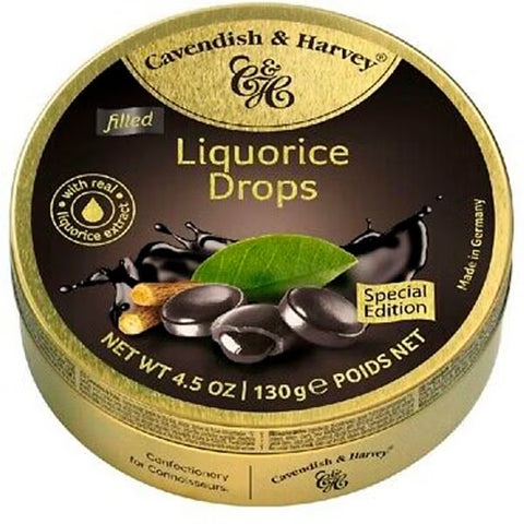 Cavendish & Harvey Liquorice Filled Drops Candy 130g