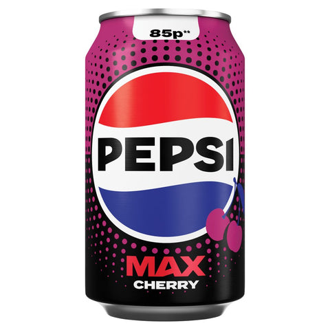 Pepsi Max Cherry No Sugar Flavour Drink 330ml