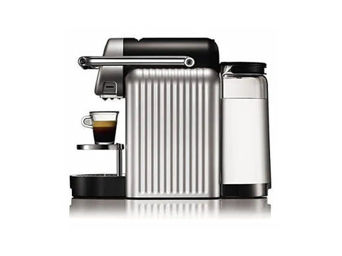 Nespresso Zenius Professional Capsules Espresso Machine - Silver + 50 Nespresso Professional Variant Capsules +Double Glass Espresso Cup - CAFELAX