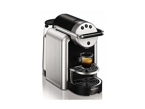 Nespresso Zenius Professional Capsules Espresso Machine - Silver + 50 Nespresso Professional Variant Capsules +Double Glass Espresso Cup - CAFELAX