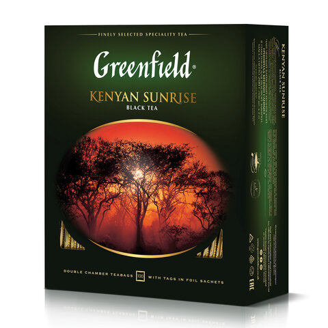 Greenfield Kenyan Sunrise Black Tea 100 Pieces