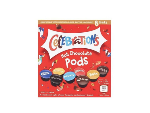 Celebration Hot Chocolate Assorted Dolce Gusto Coffee Capsules - 8 Drinks