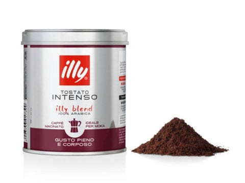illy Tostato Intenso Ground Coffee For Moka Pot 125g