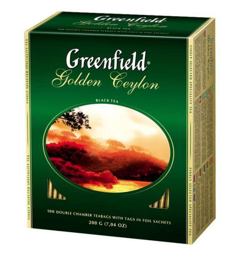 Greenfield Golden Ceylon Black Tea 100 Pieces