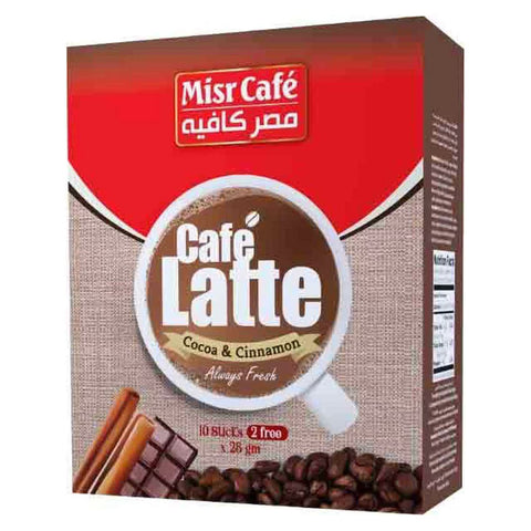 Misr Cafe Latte Cocoa & Cinamon Coffee - 8 Sachets