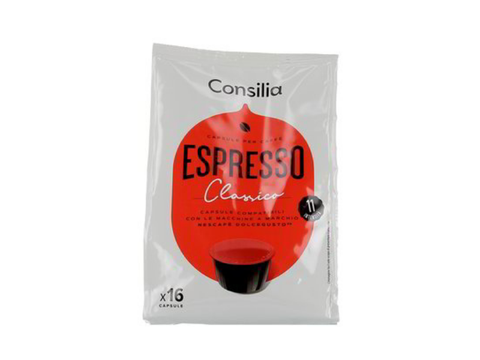 Consilia Classico Espresso Dolce Gusto Coffee Capsules - 16 Capsules - CAFELAX