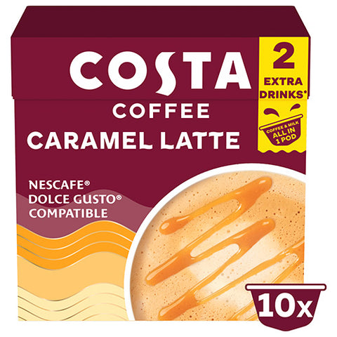Costa Barista Creations Caramel Latte Dolce Gusto Coffee Capsules - 12 Capsules