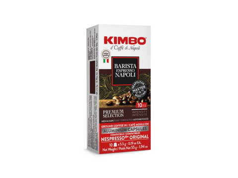 Kimbo Espresso Barista Espresso Napoli Coffee Capsules - 10 Capsules " ALUMINIUM CAPSULES"