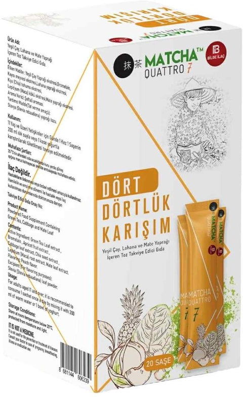 Matcha Premium Quattro 7 Thee Perziksmaak 20 Pieces