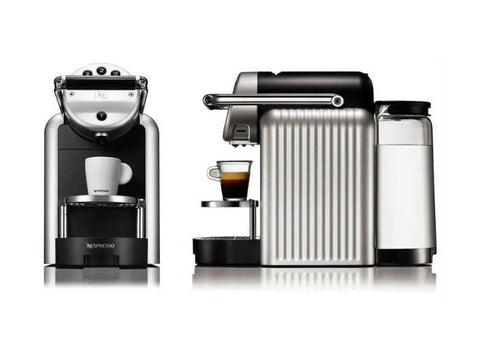 Nespresso Zenius Professional Capsules Espresso Machine - Silver + 50 Nespresso Professional Variant Capsules +Double Glass Espresso Cup - CAFELAX