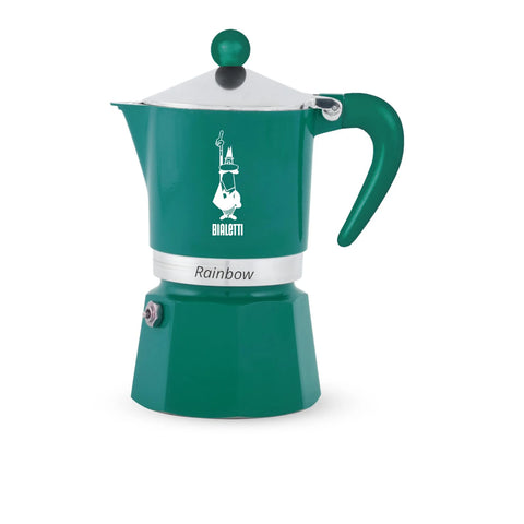 Bialetti Rainbow Moka Pot - 3 Cups - Green