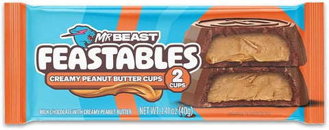 Mr Beast Feastables Chocolate Creamy Peanut Butter 2 Cup 40g