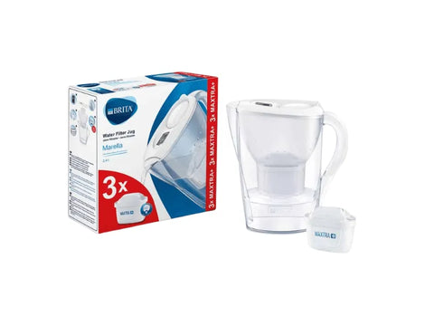 BRITA Water Filter Jug Marella Starter Pack 2.4L + 3 BRITA MAXTRA+ - CAFELAX