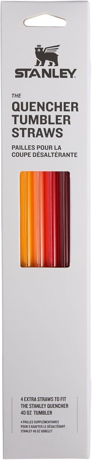 Stanley Quencher Tumbler 40oz Straws - Red & Orange
