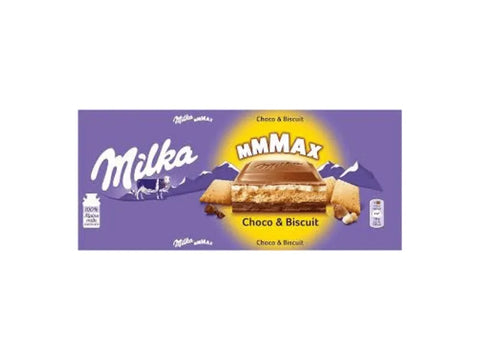 Milka MMMAX Choco & Biscuit Chocolate 300g - CAFELAX