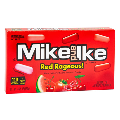 Mike And lke Red Rageous! Chewy Assorted Fruit Flavored Candy 120g
