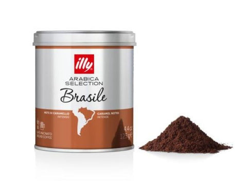 illy Arabica Selection Brasile Ground Coffee Can 125g